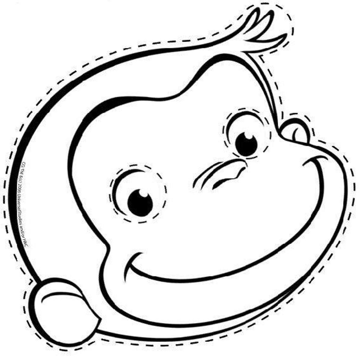 1196x1192 Curious George Coloring Pages For Kids Free Birthday
