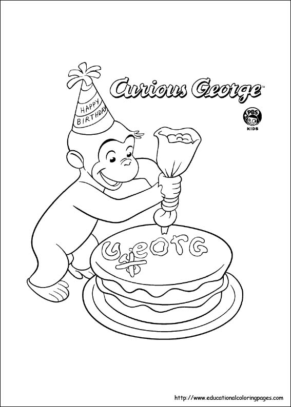 567x794 Curious George Coloring Pages