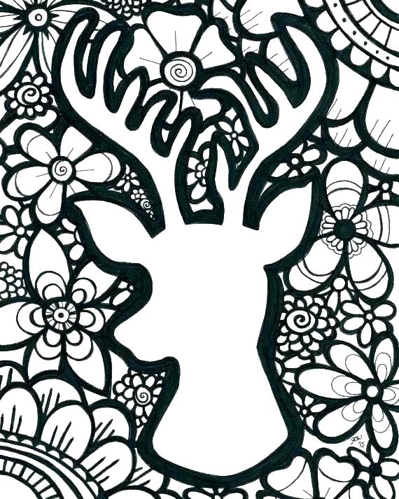 White Tailed Deer Coloring Page Deer Coloring Page Excellent Deer 570x713 White Tailed Deer Coloring Page Deer Coloring Page Excellent Deer