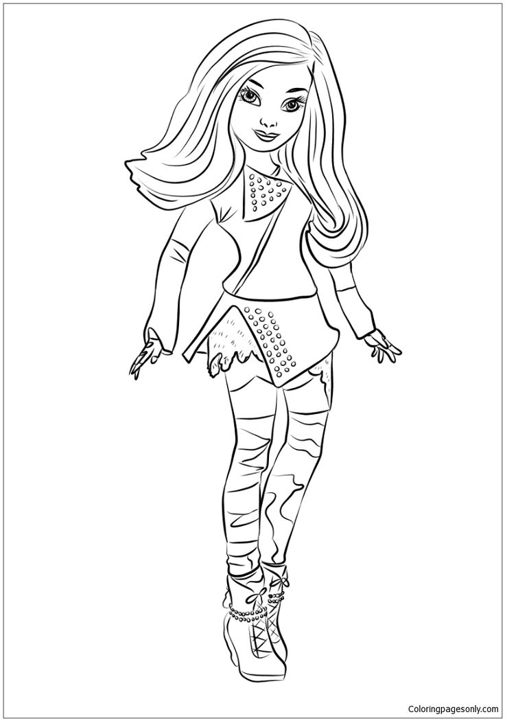 736x1050 15 Best Descendants Coloring Pages Images On Colouring