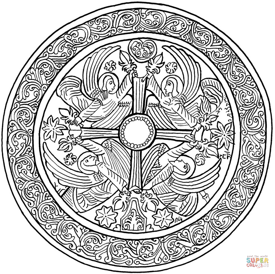 952x946 Advanced Mandala Coloring Pages