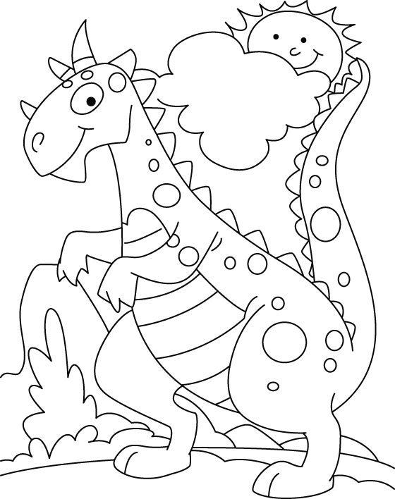 Dinosuar In Park Coloring Pages Drawing Painting Sheets 8401 560x708 Dinosuar In Park Coloring Pages Drawing Painting Sheets 8401