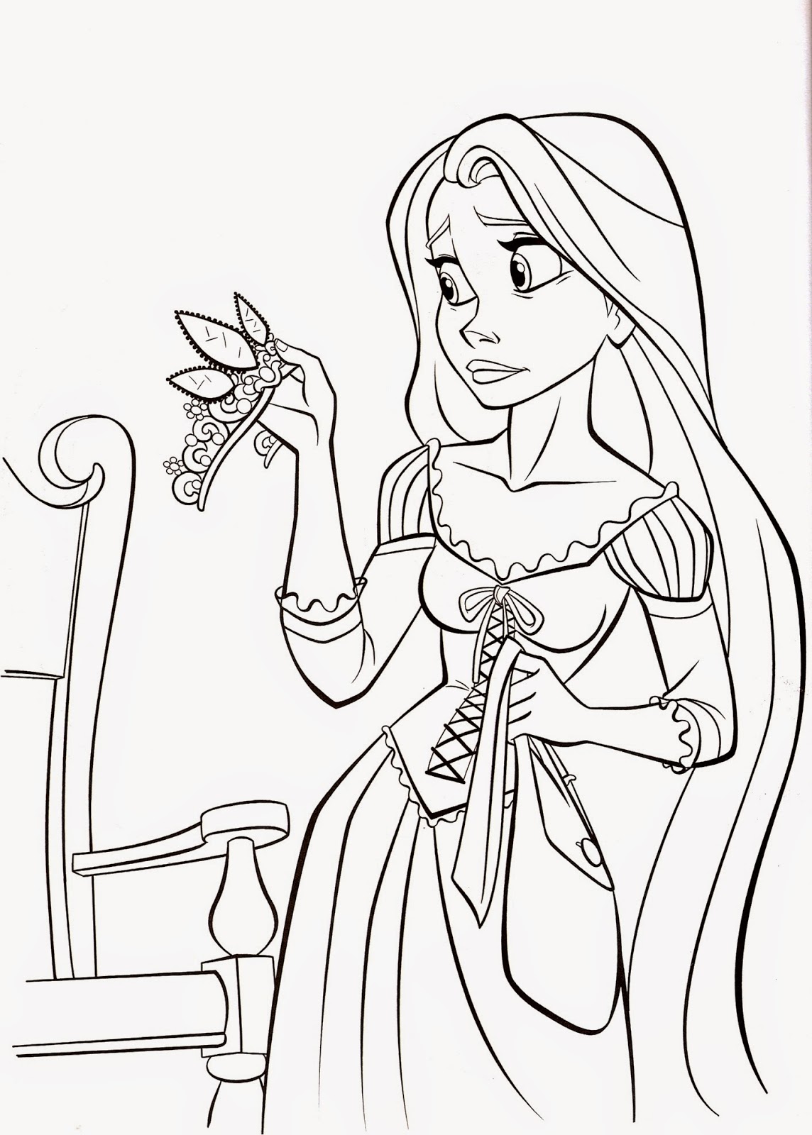1144x1600 Disney Coloring Pages To Print Walt Printable Tangled Princess