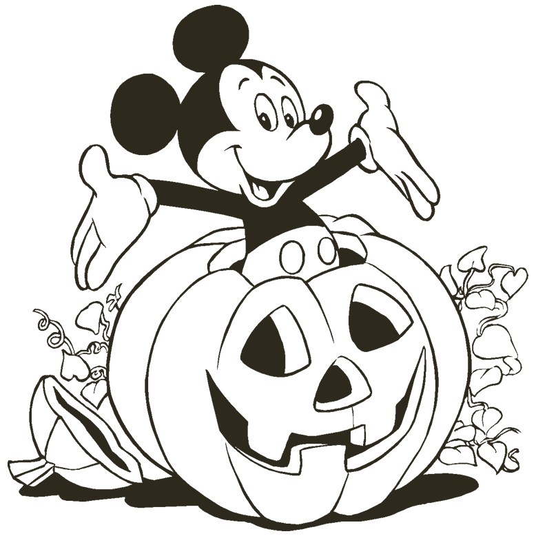 778x778 Disney Halloween Coloring Pages Free