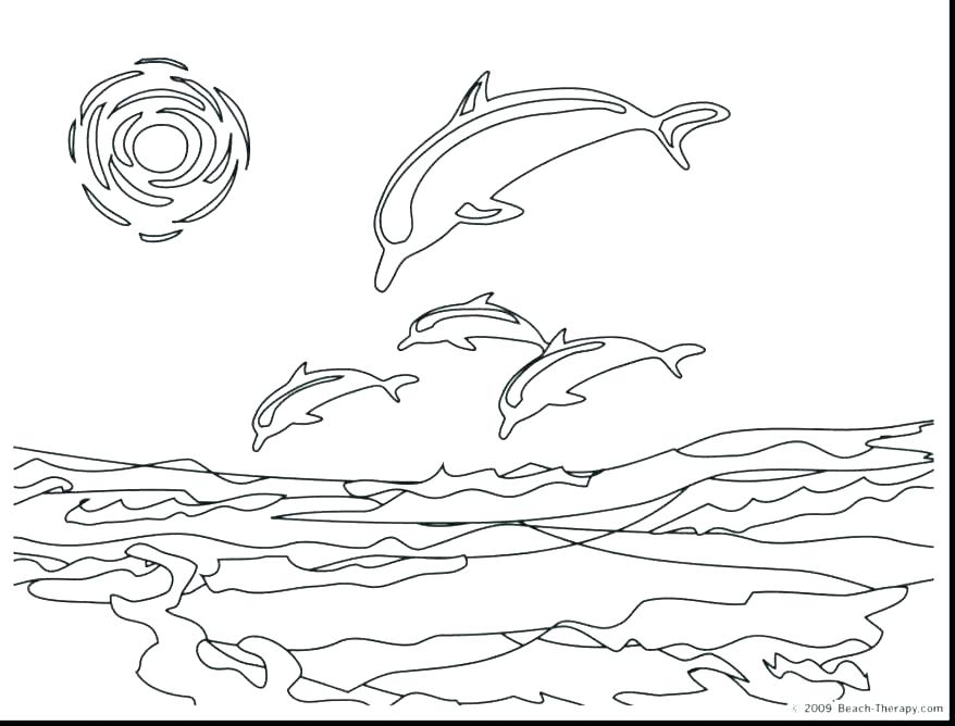 Interesting Dolphins Coloring Page 878x668 Interesting Dolphins Coloring Page
