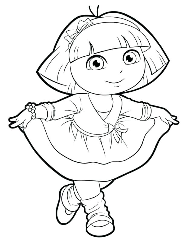 612x792 Dora Free Coloring Pages Explorer Pictures To Print Free