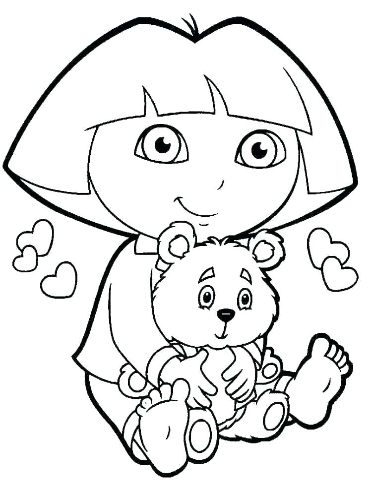 750x1000 Dora Coloring Games