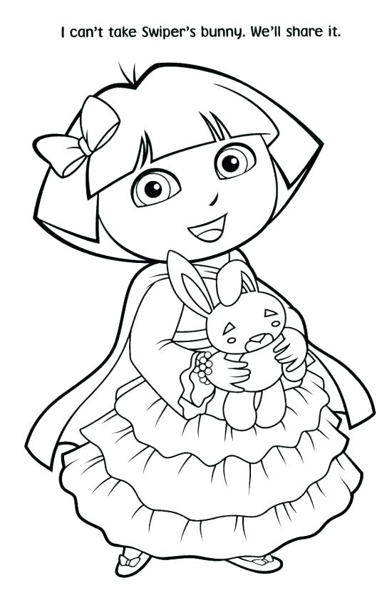 550x849 Dora Coloring Pages Free