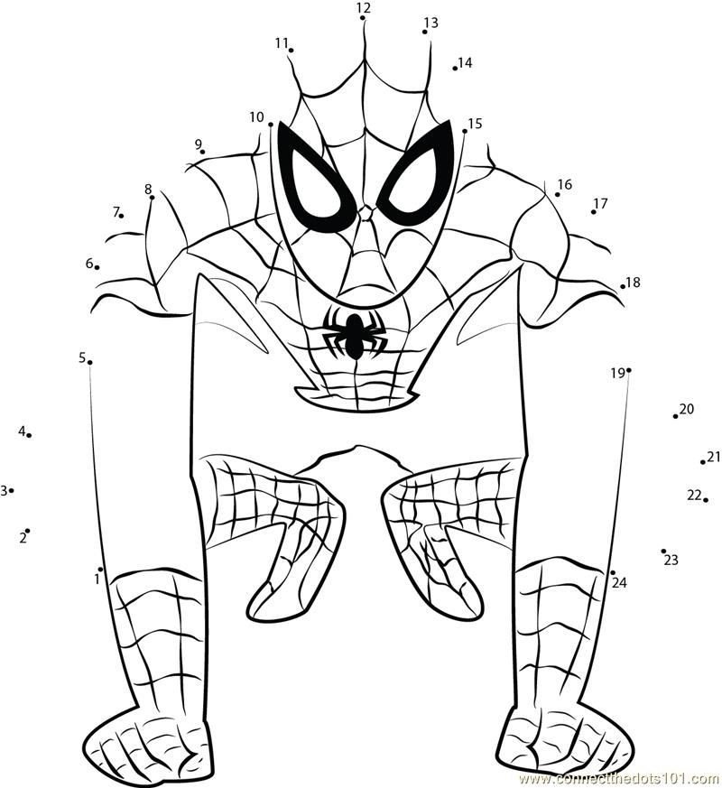 800x873 Connect The Dots Spiderman Superhero (Cartoons Gt Spiderman)