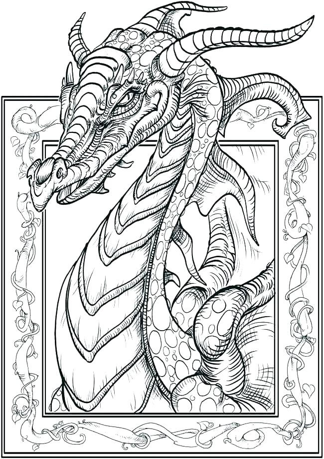 650x919 Dragon Coloring Pages Realistic Vanda