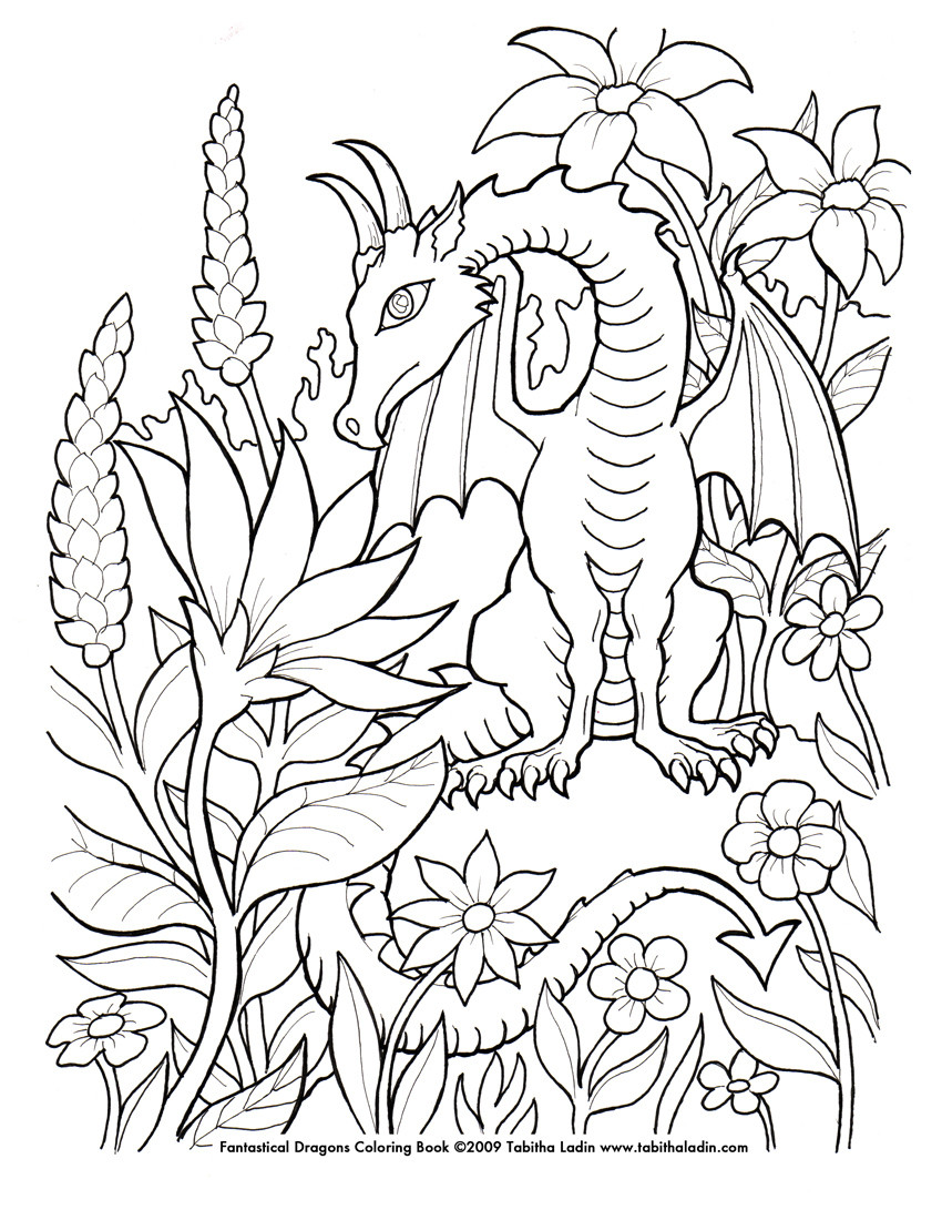850x1100 Detailed Coloring Pages Dragon For Adults Free Fair Adult