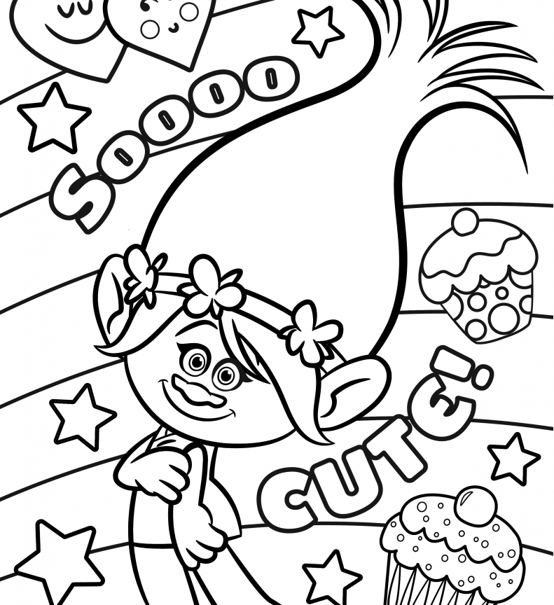 Branch Poppy From Trolls Coloring Page Free Printable Cartoons 791x864 Branch Poppy From Trolls Coloring Page Free Printable Cartoons