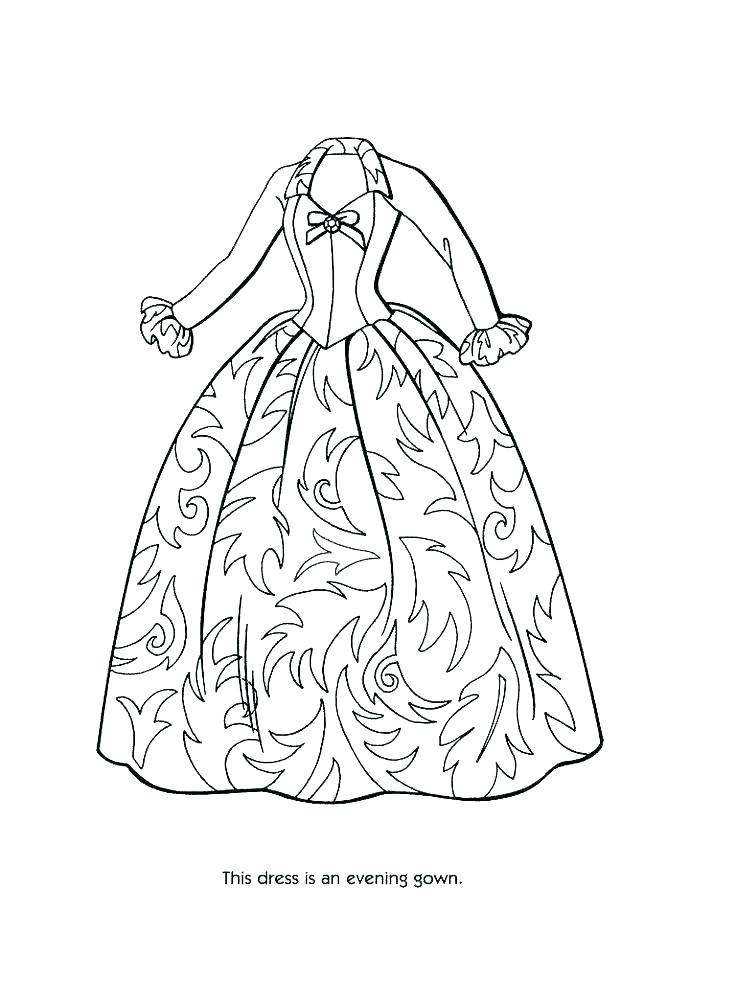 736x981 Dress Coloring Pages Dress Coloring Pages Barbie Dress Up