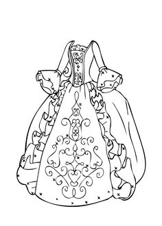 236x330 Wedding Dress Coloring Page For Girls, Printable Free Coloring