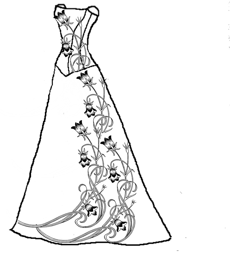 736x833 Coloring Pages Dresses Dresses Coloring Pages 14135 Free