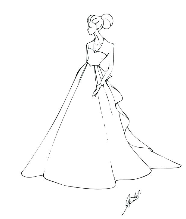 618x728 Disney Princess Wedding Dresses Coloring Pages Wedding Dresses