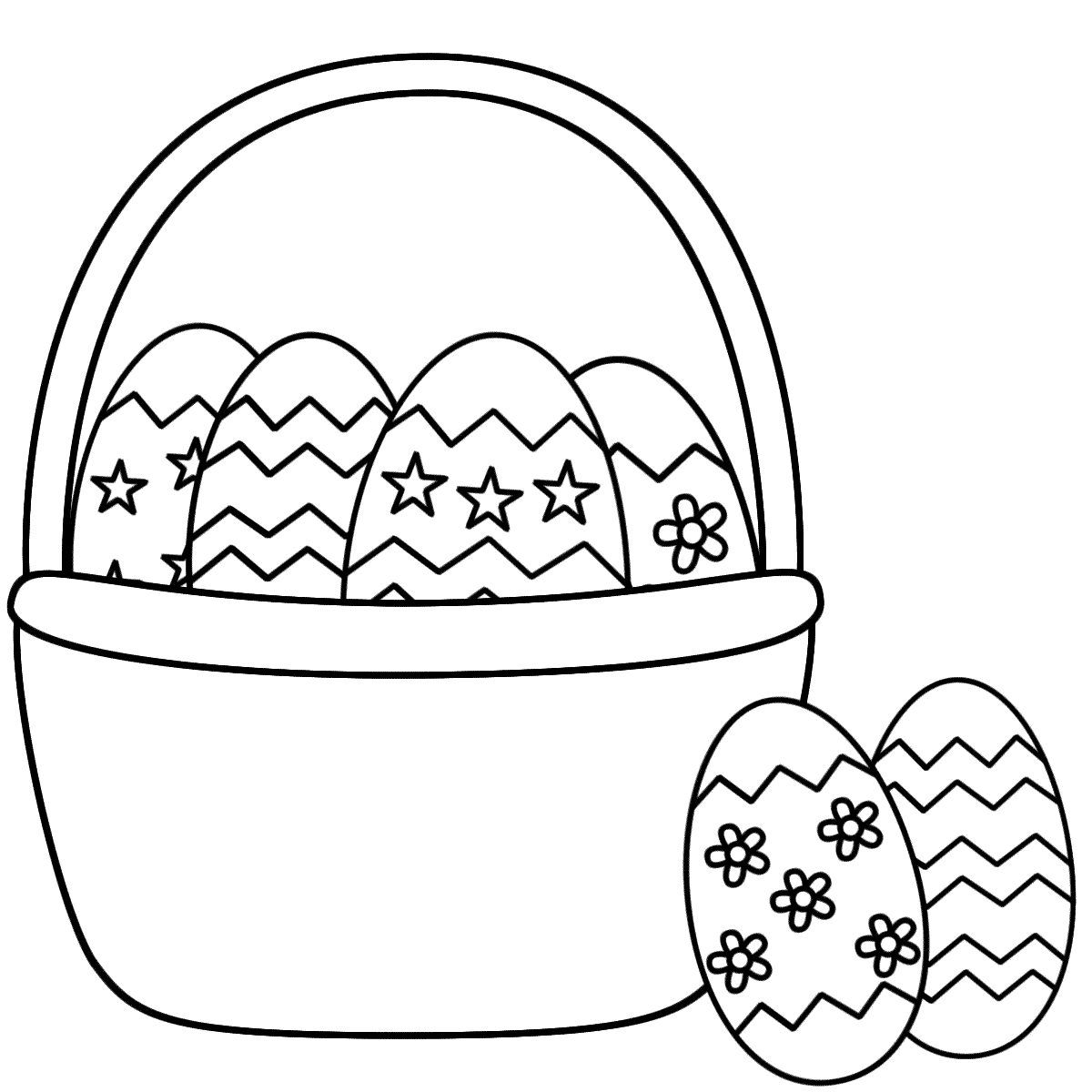 1200x1200 Easter Basket Coloring Pages