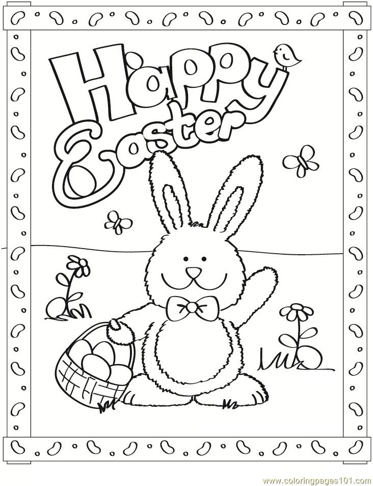 Free Easter Bunny Coloring Page 732x952 Free Easter Bunny Coloring Page