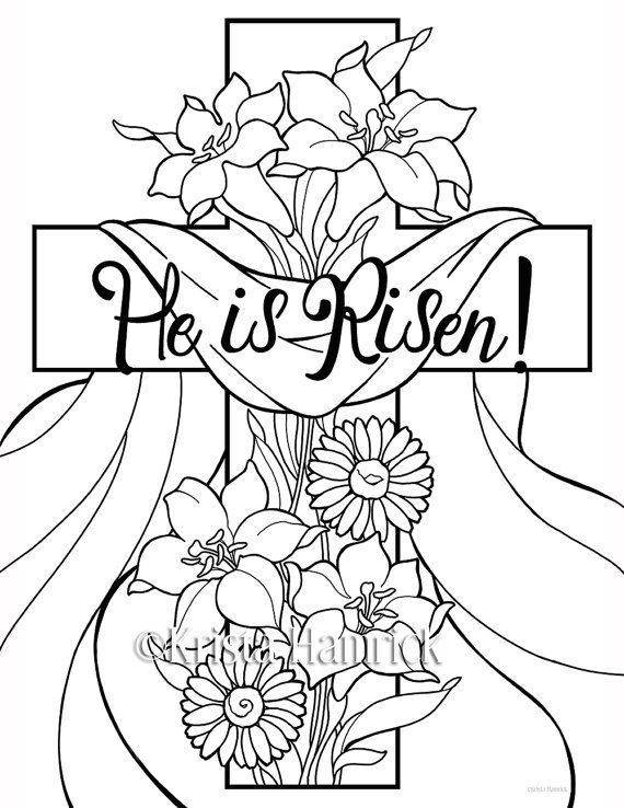 570x738 He Is Risen! 2 Easter Coloring Pages For Children Easter