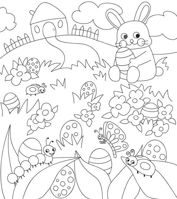 600x674 Free Easter Colouring Pages