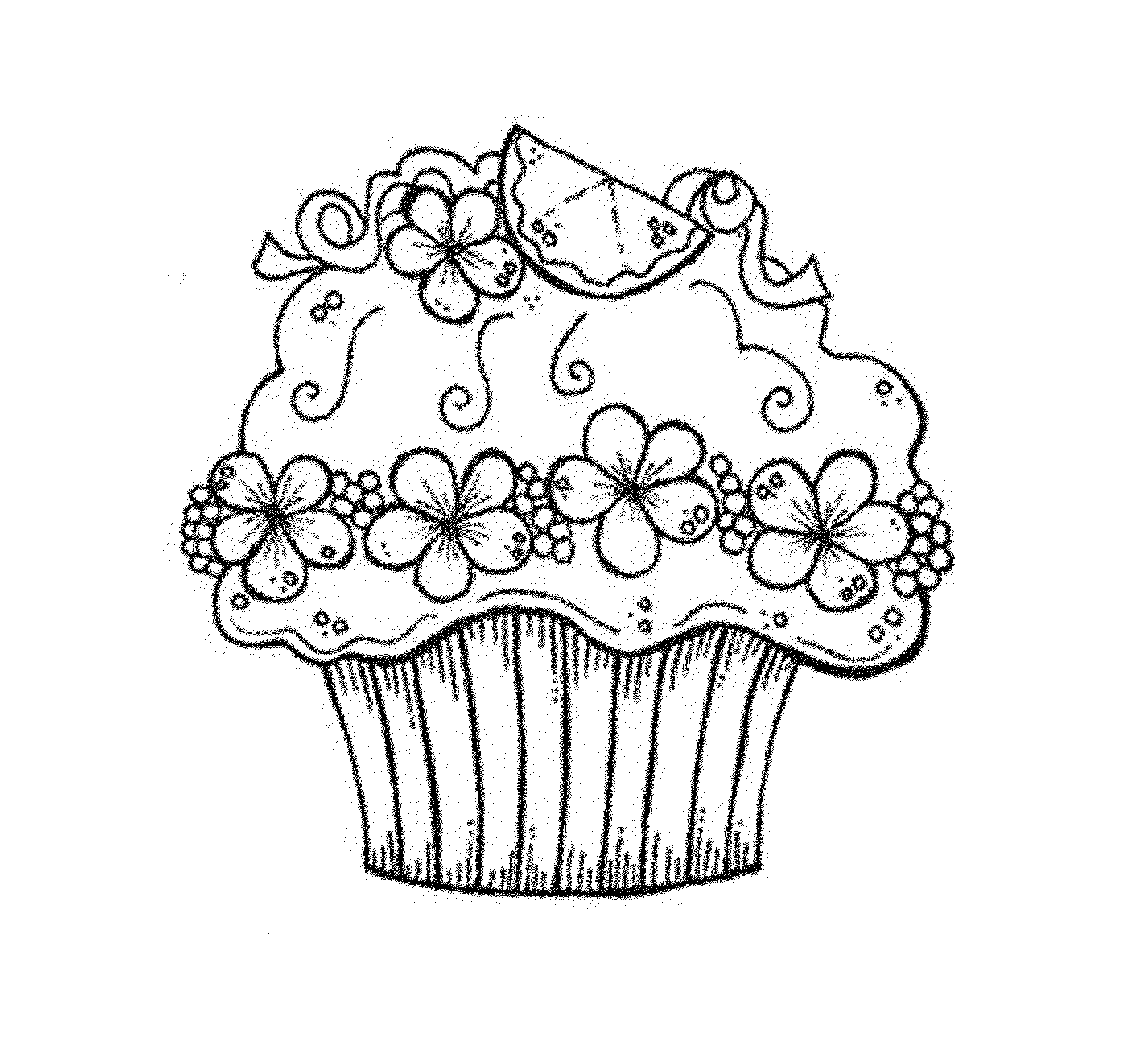 2000x1870 Coloring Pages Cupcake Printables Of Cupcakes Printable Kids Easy