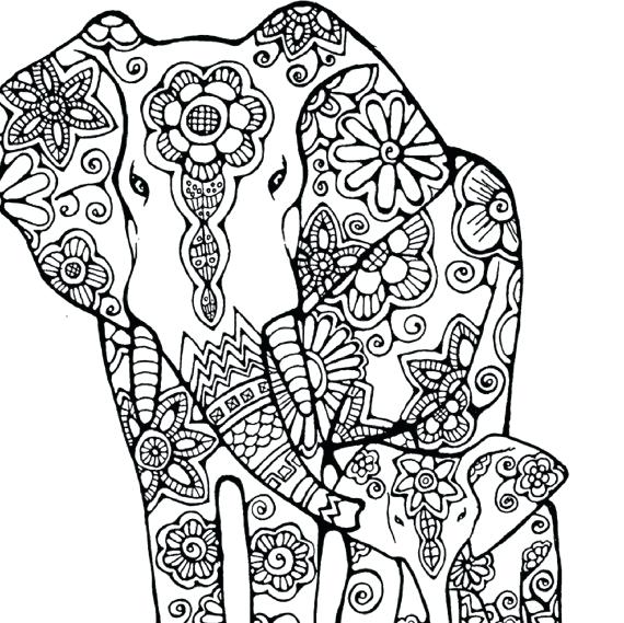 570x569 Elephant Coloring Pages Elephant Coloring Page To Print And Color