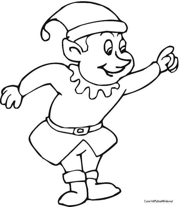 Elf Coloring Pages 600x690 Elf Coloring Pages