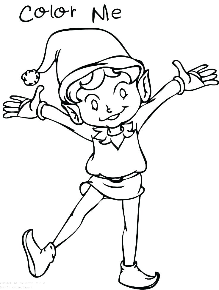 Christmas Elf Coloring 736x972 Christmas Elf Coloring