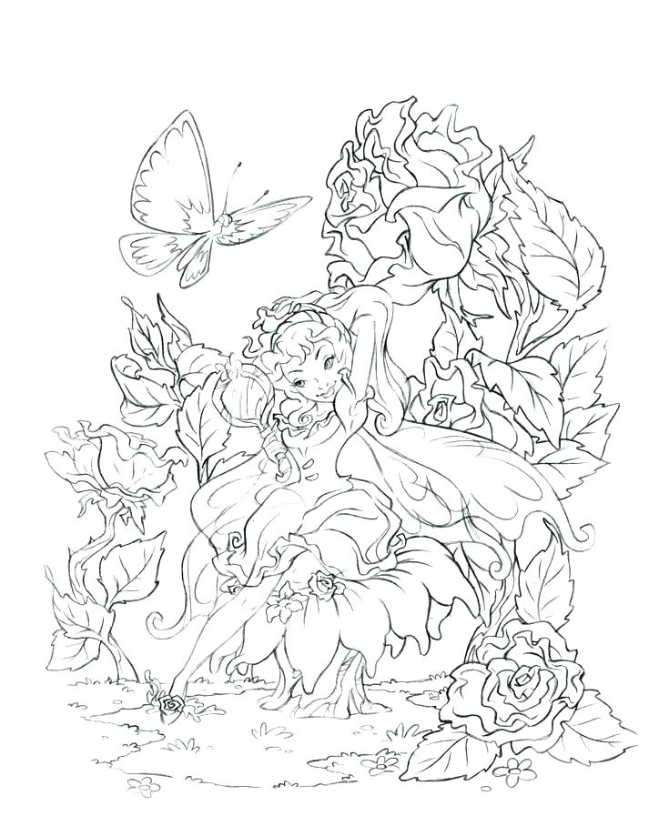 Fairy Coloring Pages Printable Deepart 735x897 Fairy Coloring Pages Printable Deepart