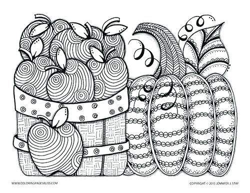 500x386 Fall Coloring Pages For Adults Interesting