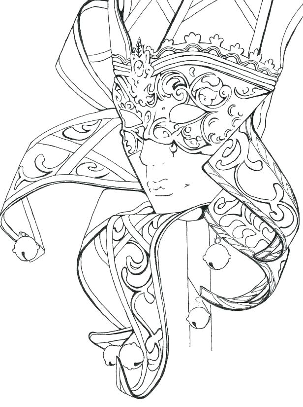 Free Advanced Fantasy Coloring Pages Adult Idea For Carnival Mask 616x825 Free Advanced Fantasy Coloring Pages Adult Idea For Carnival Mask