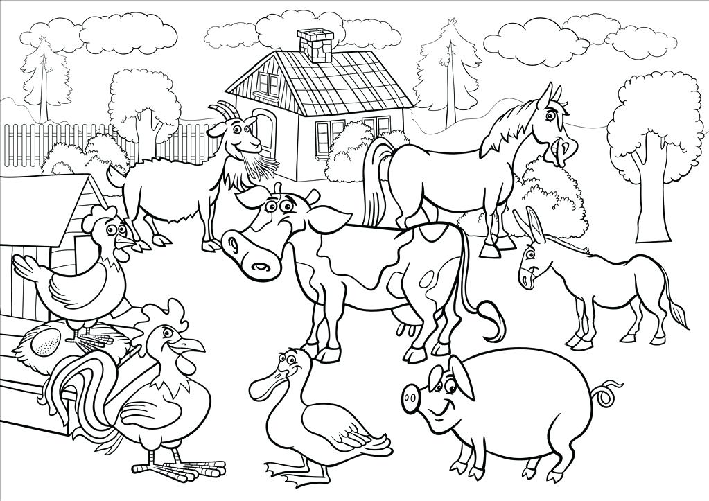 Farm Animal Coloring Pages Best Farm Animals Coloring Pages 1023x723 Farm Animal Coloring Pages Best Farm Animals Coloring Pages