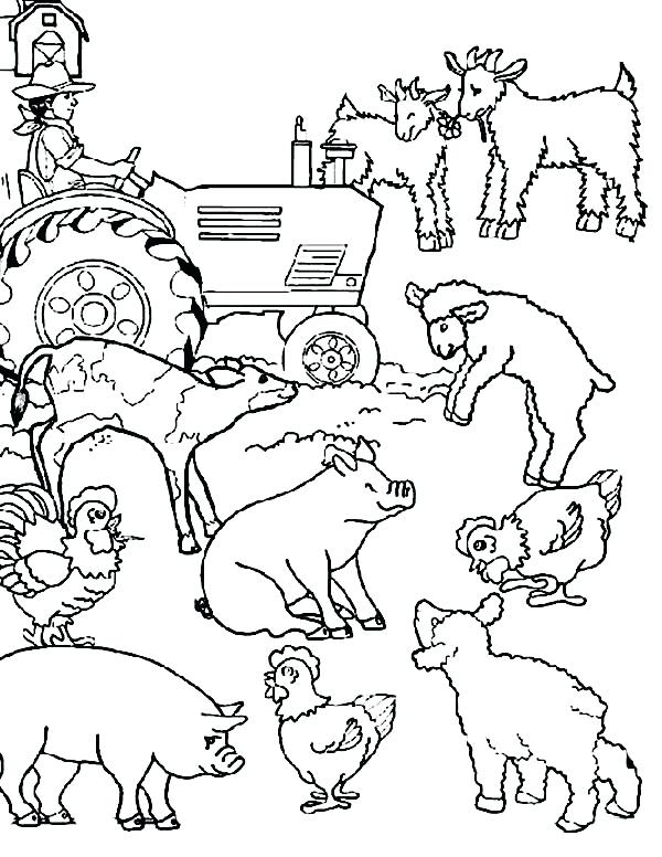 Farm Coloring Pages Free Farm Animal Coloring Pages 600x776 Farm Coloring Pages Free Farm Animal Coloring Pages