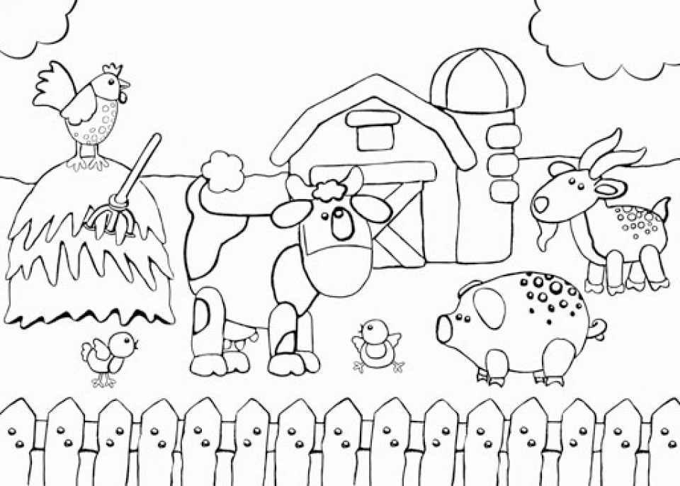 960x686 Free Farm Coloring Pages Luxury Farm Coloring Page 85 About