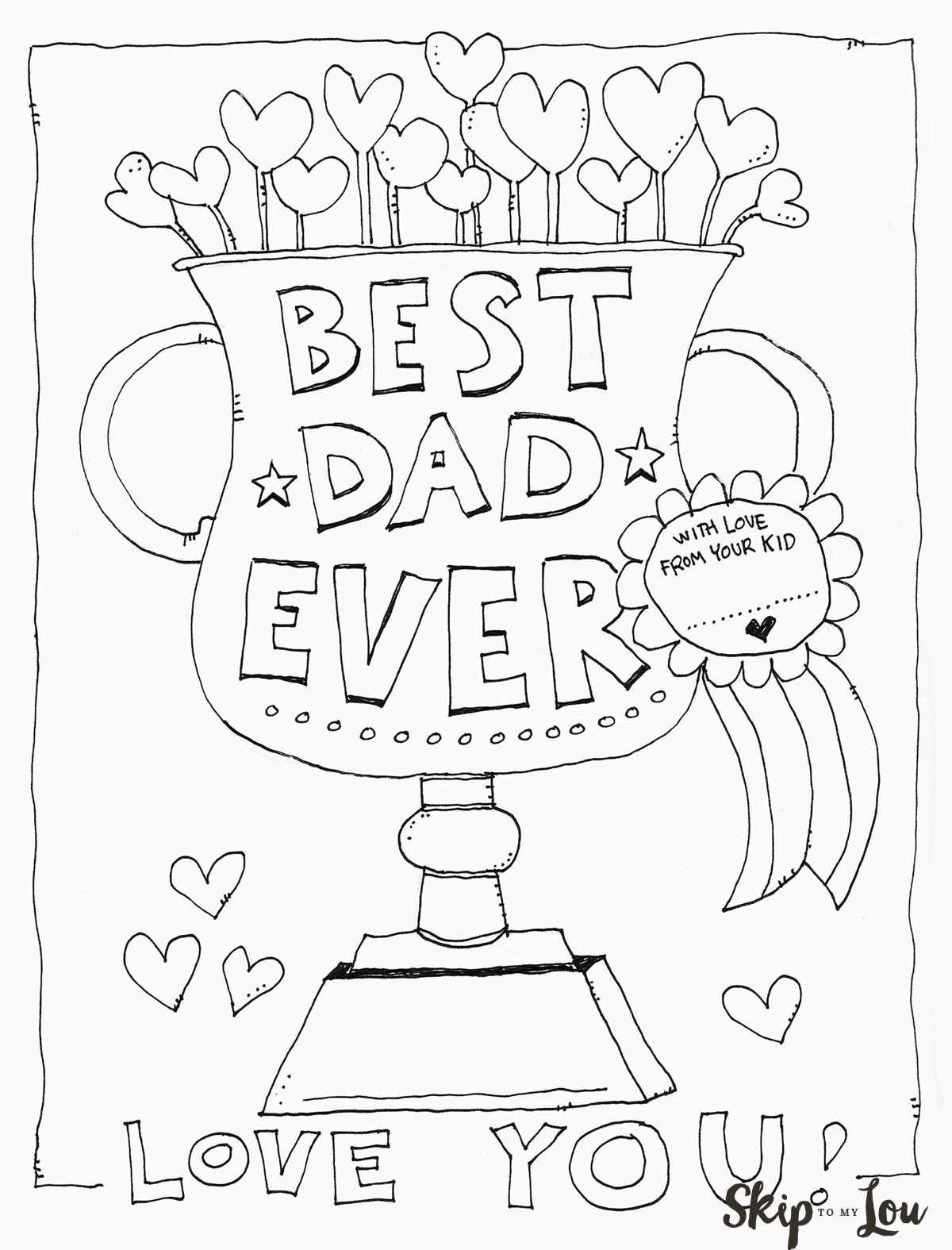 1200x1575 Dad Coloring Page For The Best Dad Free Printable, Dads And Free
