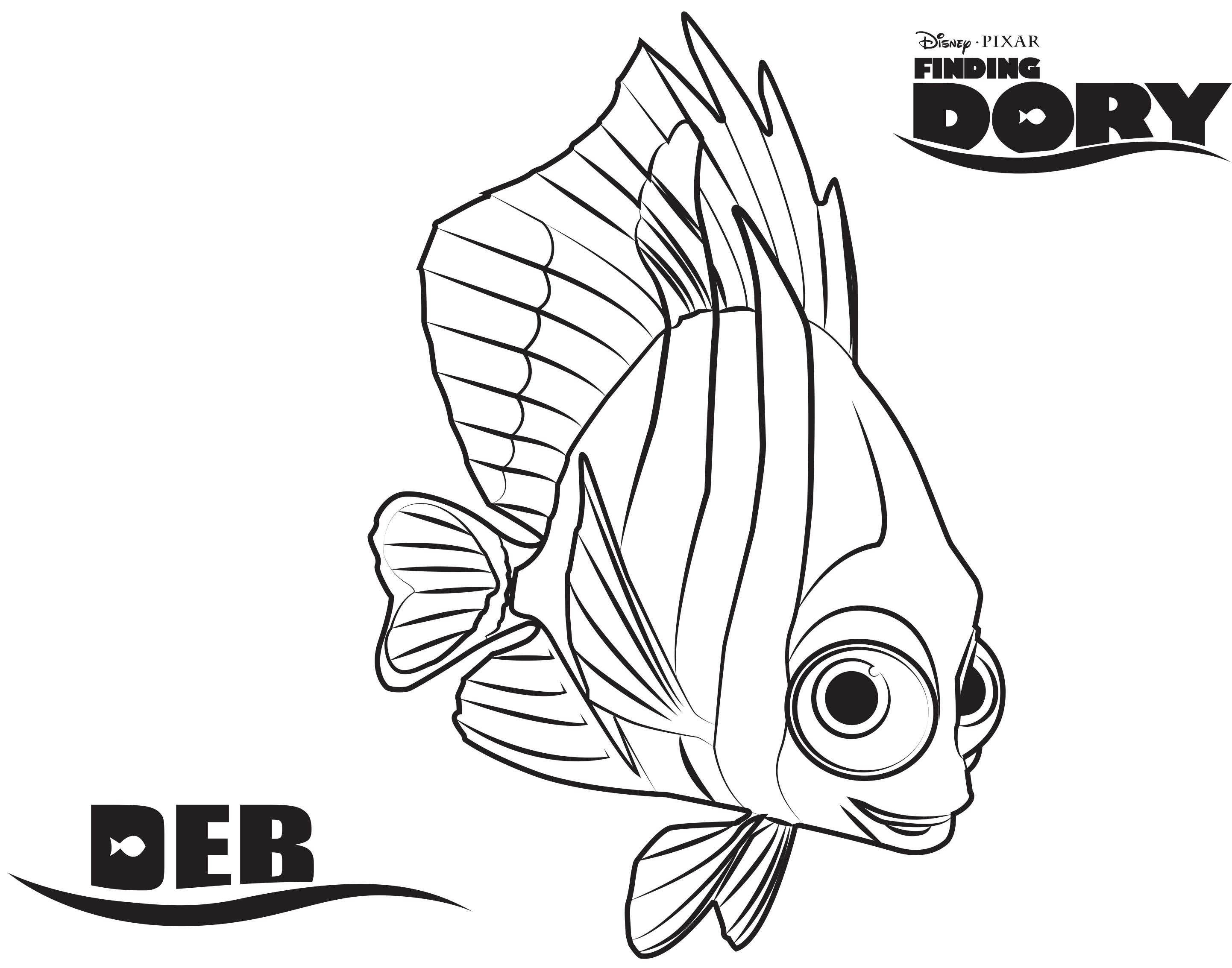 Finding Dory Coloring Pages 2884x2267 Finding Dory Coloring Pages