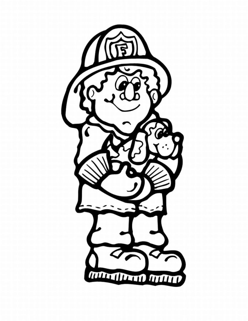 848x1097 Printable Firefighter Coloring Pages For Kids Equipment Fire Best