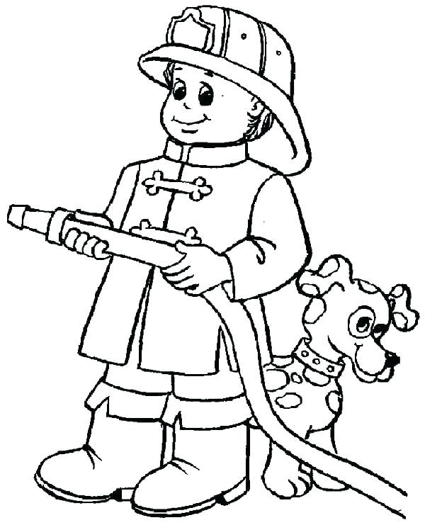 600x741 Color Coloring Pages Fireman Coloring Pages Coloring Page