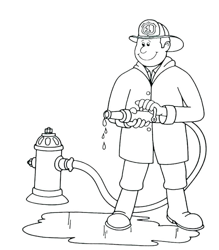 728x830 Coloring Pages Fireman Coloring Pages Fireman Fire Fighter