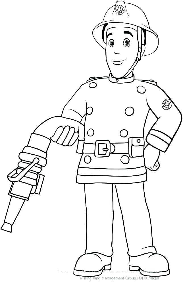 644x992 Fire Fighter Coloring Page Printable Fireman Coloring Pages Fire