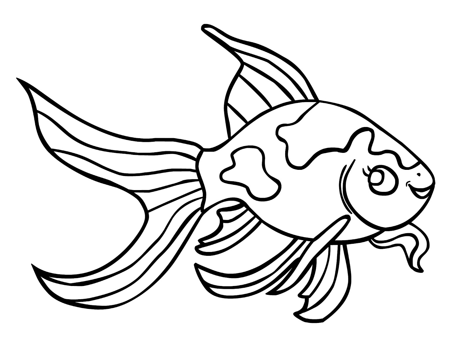 1600x1200 Easy Fish Colouring Picture Energy Coloring Page Of A Free