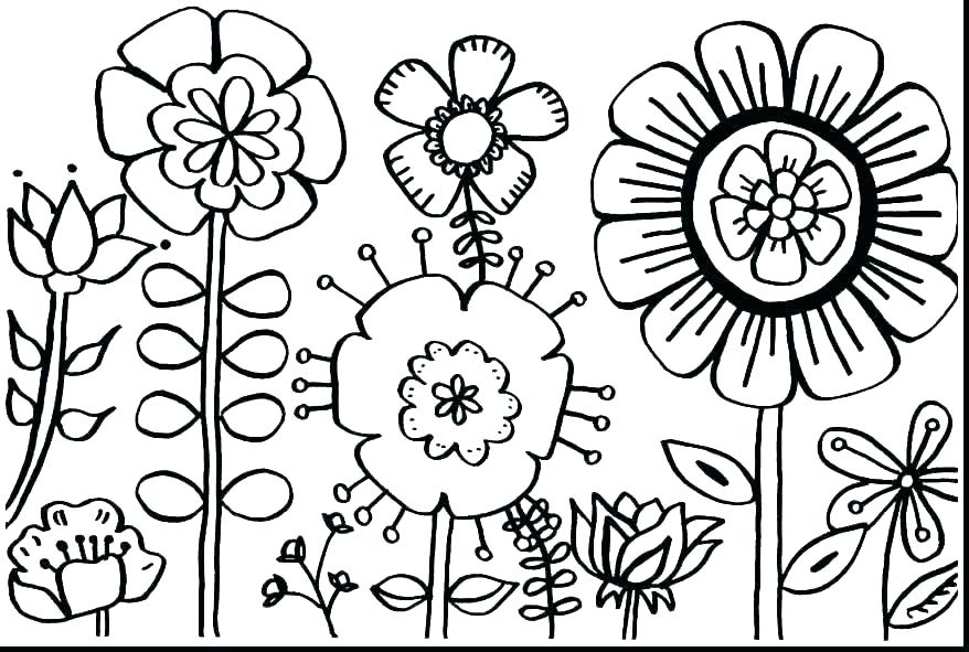 Coloring Pages With Flowers 878x591 Coloring Pages With Flowers