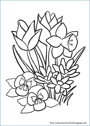 Spring Flower Coloring Pages Printable 300x420 Spring Flower Coloring Pages Printable