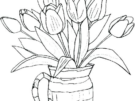 Printable Flower Coloring Pages Icontent 440x330 Printable Flower Coloring Pages Icontent