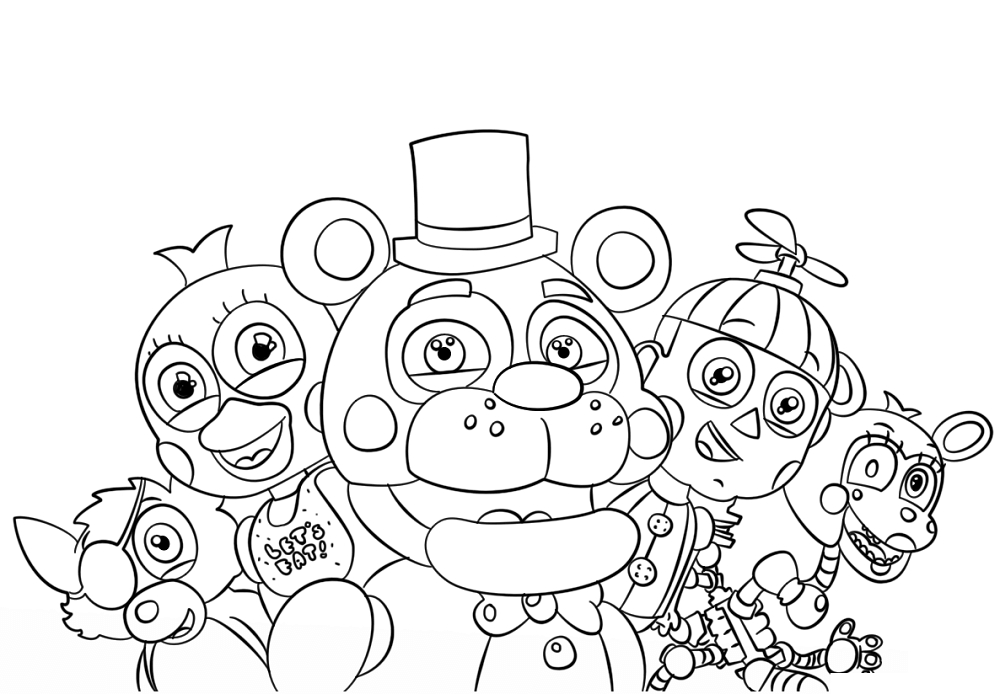 Free Fnaf Coloring Pages