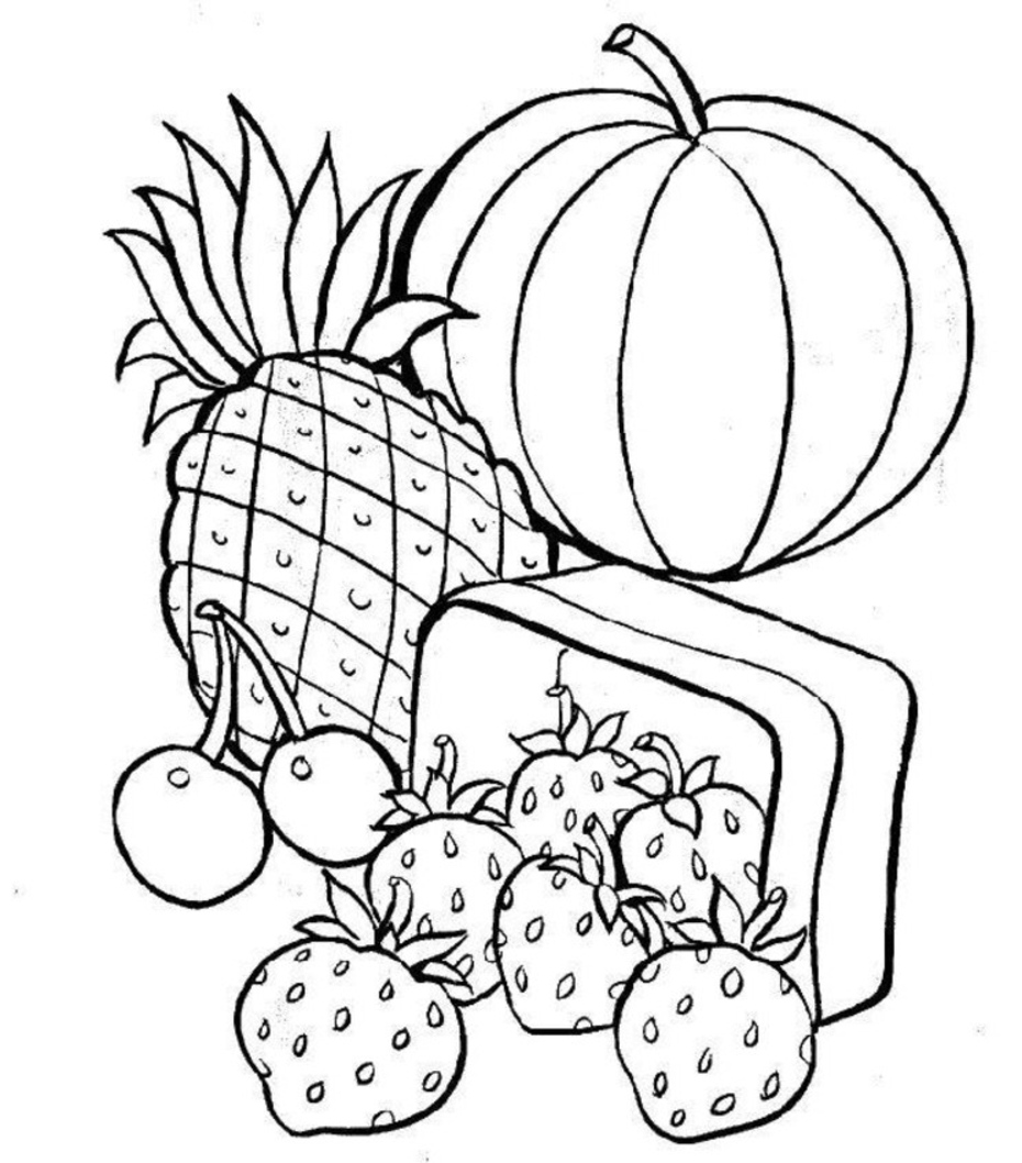 930x1058 Free Printable Food Coloring Pages For Kids Food Color Pages