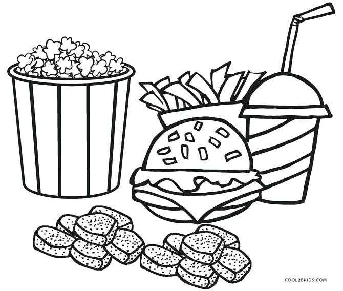 670x568 Food Coloring Pages Junk Food Coloring Pages Free Printable