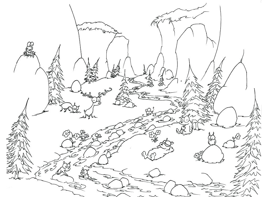 Forest Coloring Grown For Free Forest Coloring Pages For Your Kids 1000x753 Forest Coloring Grown For Free Forest Coloring Pages For Your Kids