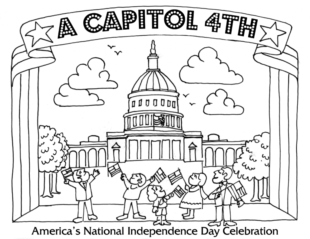 4th Of July Coloring Pages 1024x791 4th Of July Coloring Pages