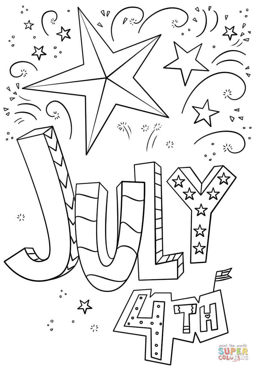 Nice 4th Of July Color Pages 4th Doodle Colori 824x1186 Nice 4th Of July Color Pages 4th Doodle Colori